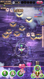 「ゴシックは魔法乙女」はまずコンボを稼がせる為に大量現れ爆発して散っていく雑魚キャラ達の動きが素晴らしい